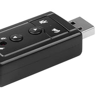 Externe USB-Soundkarte 7.1 mit Kopfhörer- & Mikrofonanschluss – Schwarz - MIZO.at