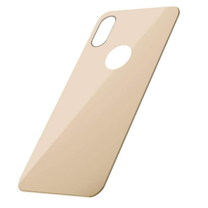 iPhone XS Max 0.3mm Curved T Glass Rear Protector | Gold - MIZO.at