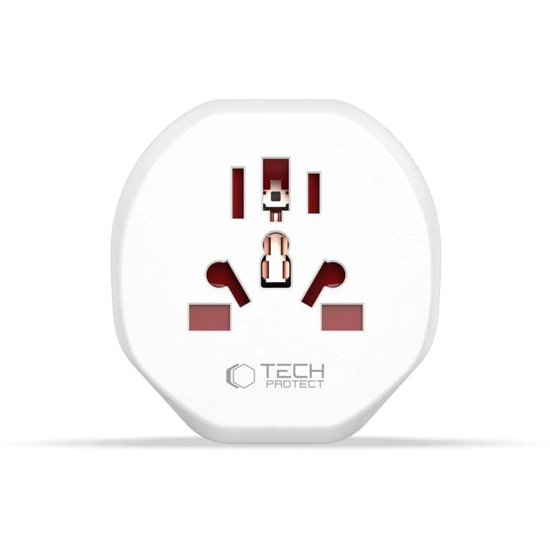 Tech-Protect Universal Travel Adapter | EU Plug, White - MIZO.at