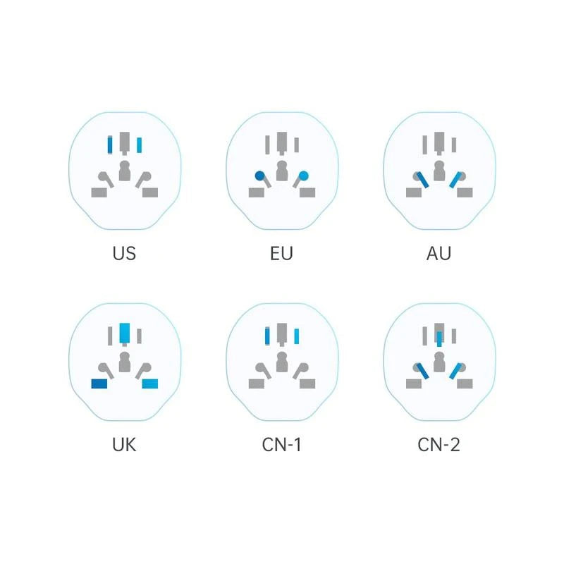 Tech-Protect Universal Travel Adapter | EU Plug, White - MIZO.at