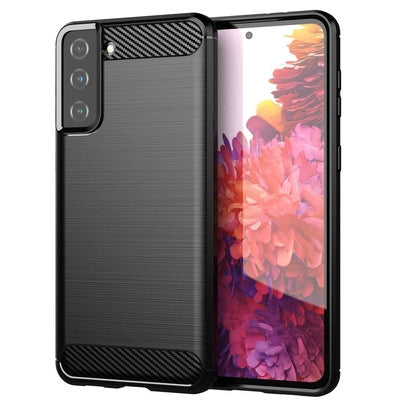 Samsung S21 5G Carbon Case | Flexible TPU Cover Black - MIZO.at