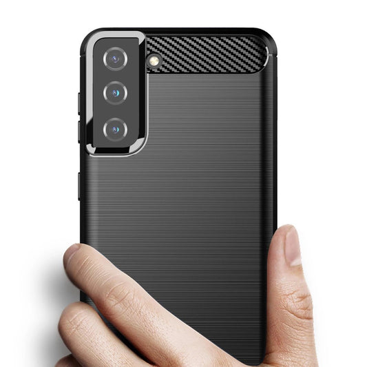 Samsung S21 5G Carbon Case | Flexible TPU Cover Black - MIZO.at