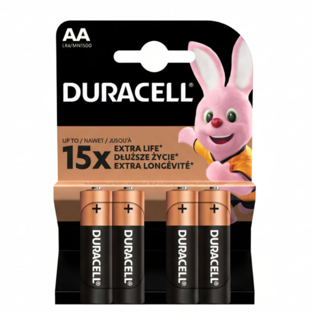 4er Pack Duracell AA LR6 Alkaline Batterien 1,5 V