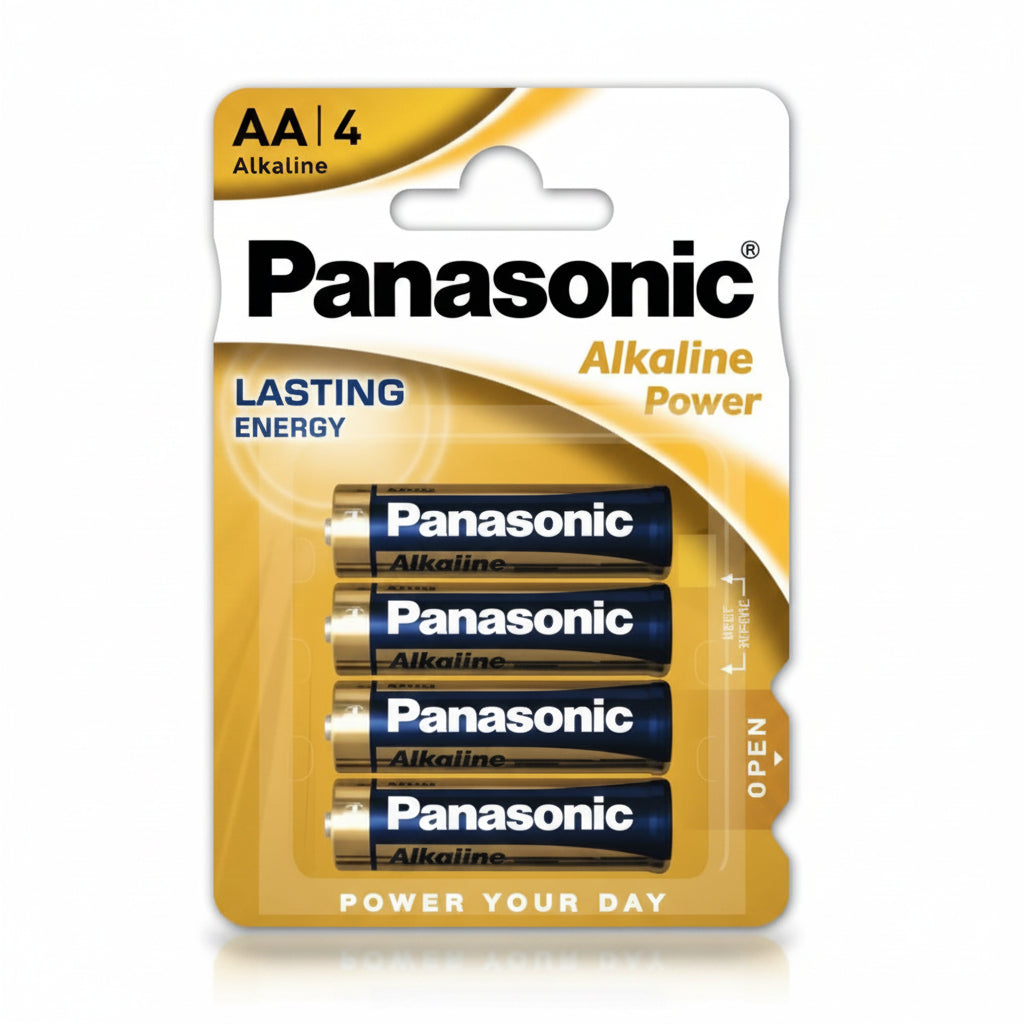 AA Batterie 1.5V LR6 Mignon Alkaline 4er Pack Panasonic - MIZO.at