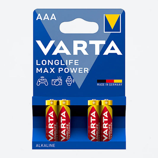 4er Pack Varta Max Power AAA LR03 Alkaline Batterien - MIZO.at