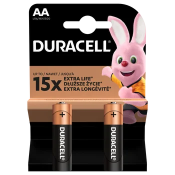 2er Pack Duracell AA LR6 Alkaline Batterien 1,5 V