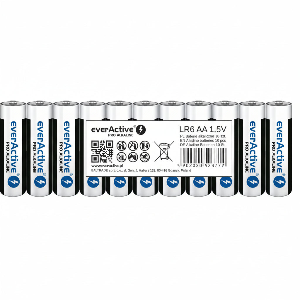10er Pack everActive Pro AA LR6 Alkaline Batterien 1,5V - MIZO.at