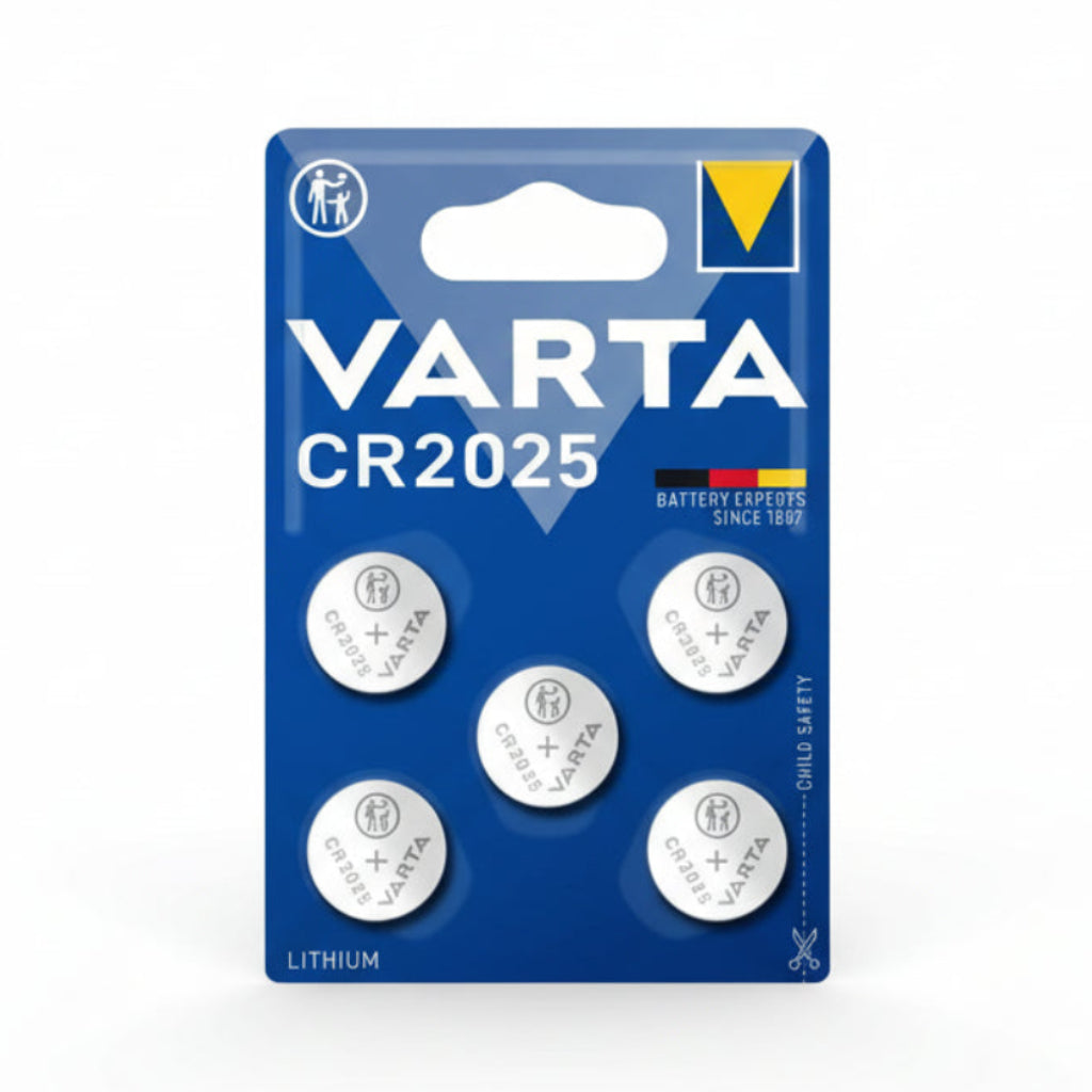 5er Pack Varta CR2025 Lithium Knopfzellen 3V