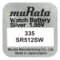 Murata 335 SR512SW Silber Knopfzelle 1,55 V - MIZO.at