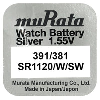 Murata 381 SR1120SW Silber Knopfzelle 1,55 V - MIZO.at