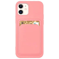 iPhone 12 Card Case | Pink Silicone Wallet with Card Slot - MIZO.at