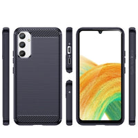 Samsung Galaxy A54 5G Carbon Case | Flexible Silicone Cover in Blue - MIZO.at