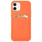 iPhone 13 Pro Kartenhülle Orange – Silikon Geldbörse mit Kartenfach - MIZO.at