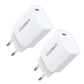 CHOETECH Q5004 20W USB-C Ladegerät Set (2er Pack) – Weiß - MIZO.at