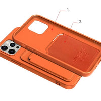 Samsung S21+ Card Case | Purple Silicone Wallet with Card Slot - MIZO.at