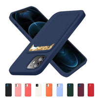 Samsung S21+ Card Case | Black Silicone Wallet with Card Slot - MIZO.at