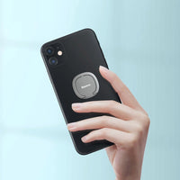 Baseus Ultra-Thin Ring Holder & Stand | Silver, 360° Rotation - MIZO.at