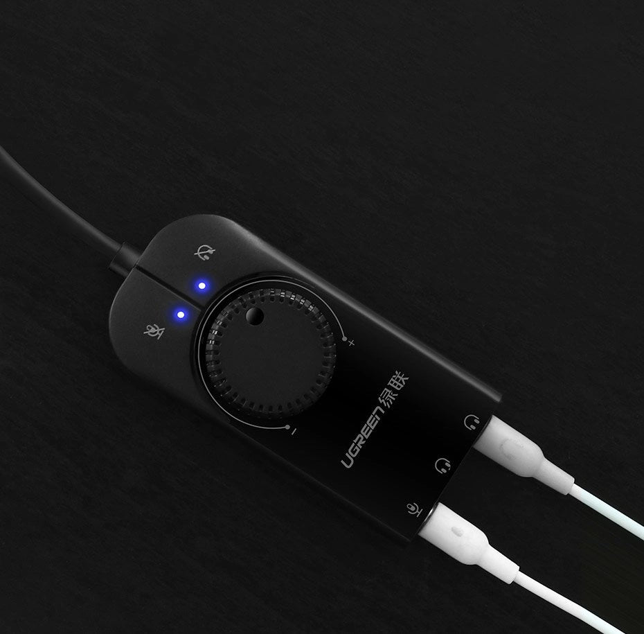 Ugreen External Sound Card USB Adapter with Volume Control - MIZO.at