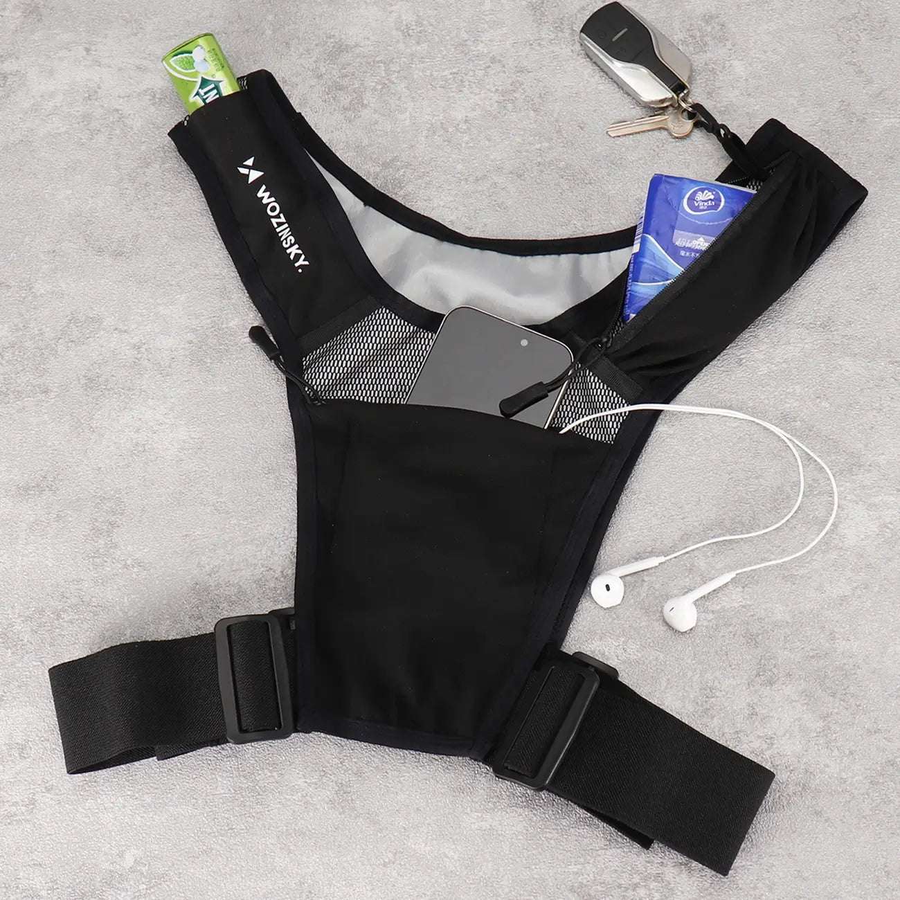 Wozinsky WKDB1 Reflective Running Vest | Lightweight & Adjustable - MIZO.at