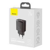 Baseus 2-in-1 Schnellladegerät 20W – Dual USB Adapter Weiß - MIZO.at
