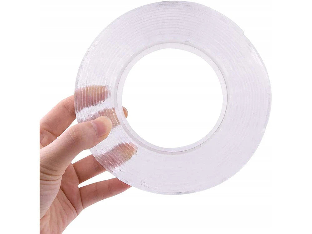 Double-Sided Nano Adhesive Tape Transparent – 1 m × 3 cm