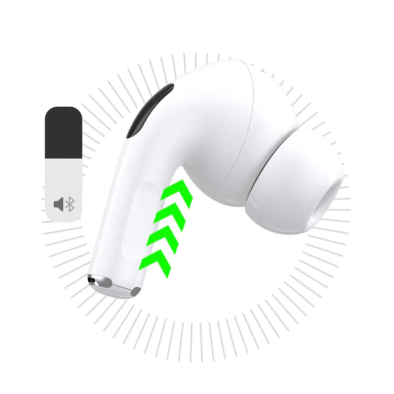 Dudao U19 TWS Bluetooth 5.3 Headphones | ANC, LED Display, White - MIZO.at