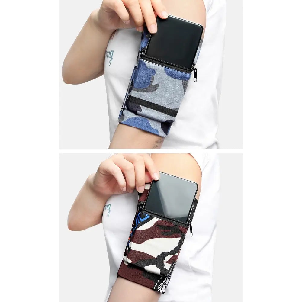 Fabric Armband for Running & Fitness | Camo Blue - MIZO.at