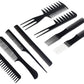 Friseurkamm-Set 10-teilig mit Etui – Haarschneide- und Stylingkämme