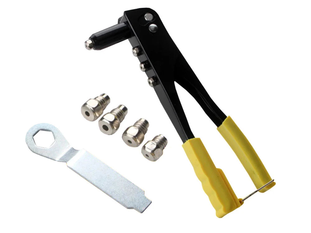 Hand Rivet Pliers with 4 Nozzles – For Blind Rivets 2.4–4.8 mm