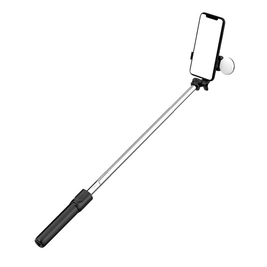Selfie Stick WR1YXS | 0.71m Tripod with Round Lamp | Black - MIZO.at