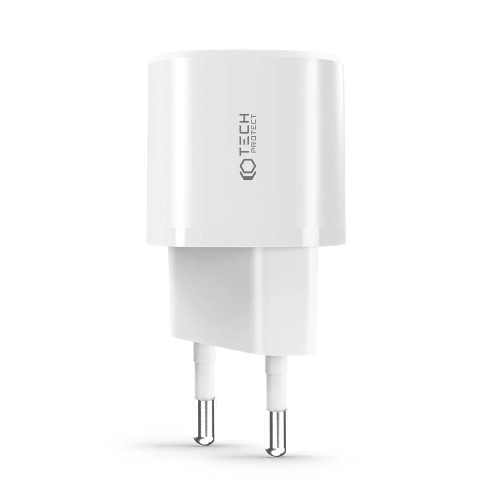 Tech-Protect C20W Mini Charger | USB-C PD 20W & USB-A QC 3.0 | Black - MIZO.at