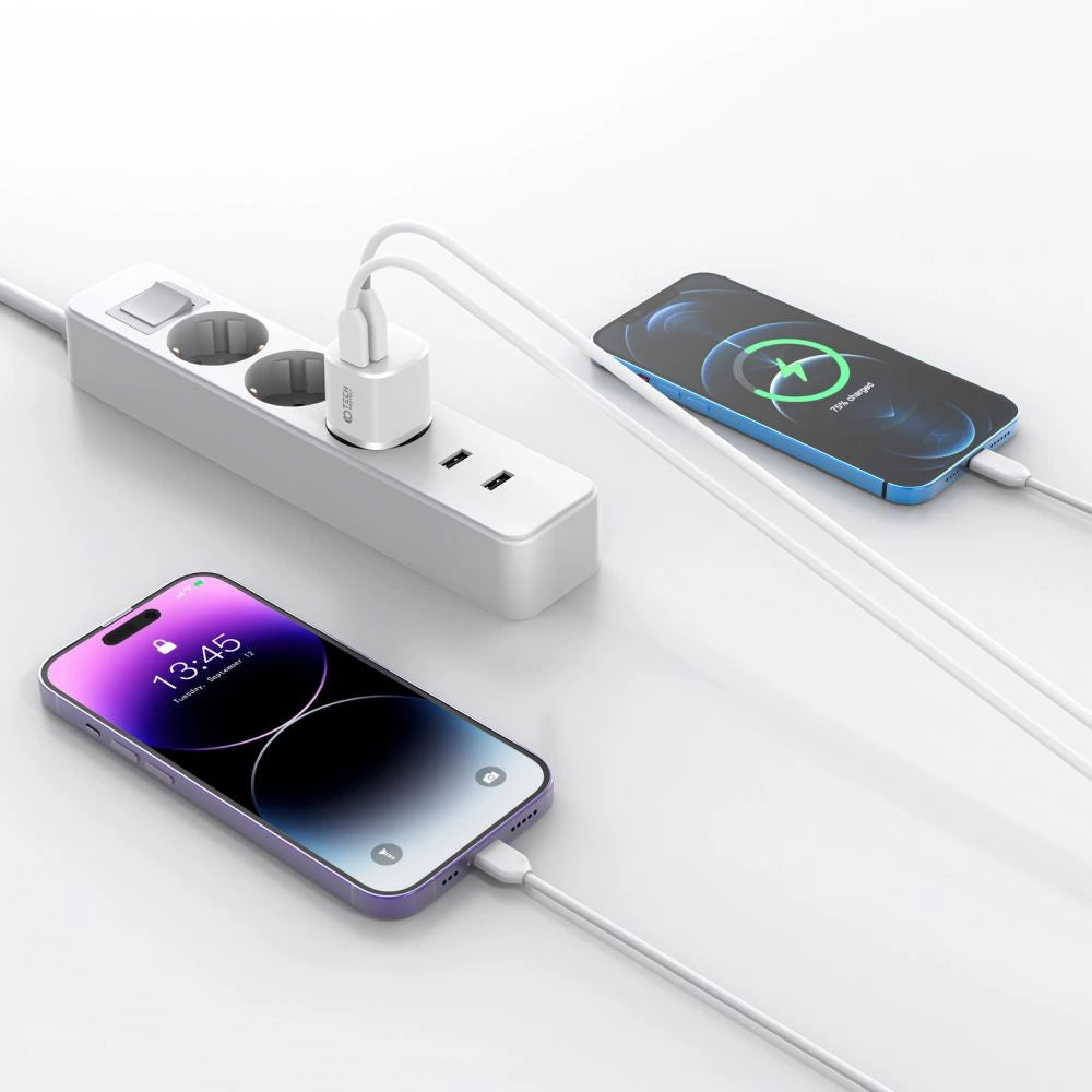 Tech-Protect C20W Mini Charger | USB-C PD 20W & USB-A QC 3.0 | Black - MIZO.at