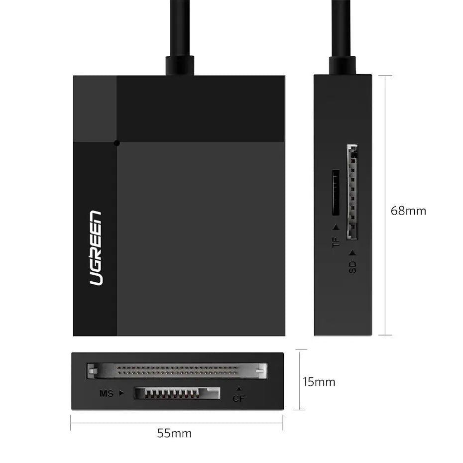 UGREEN Memory Card Reader CR125 30231 | USB 3.0, 4-in-1, 5Gb/s - MIZO.at