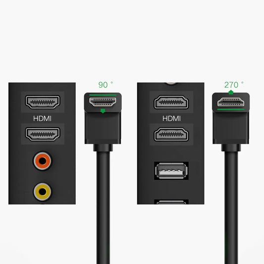 Ugreen HDMI Cable 90° Angle | 4K Video, 1m Length - MIZO.at