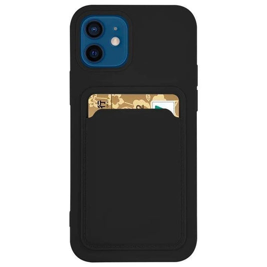 Samsung S22+ Wallet Case | Black Silicone Card Cover - MIZO.at