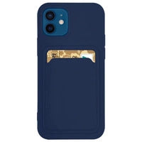 Samsung S22 Wallet Case Marineblau – Silikon Kartenfach Schutzhülle - MIZO.at