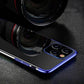Samsung S22 Clear Case Blau – Metallic Frame TPU Gel Schutzhülle - MIZO.at