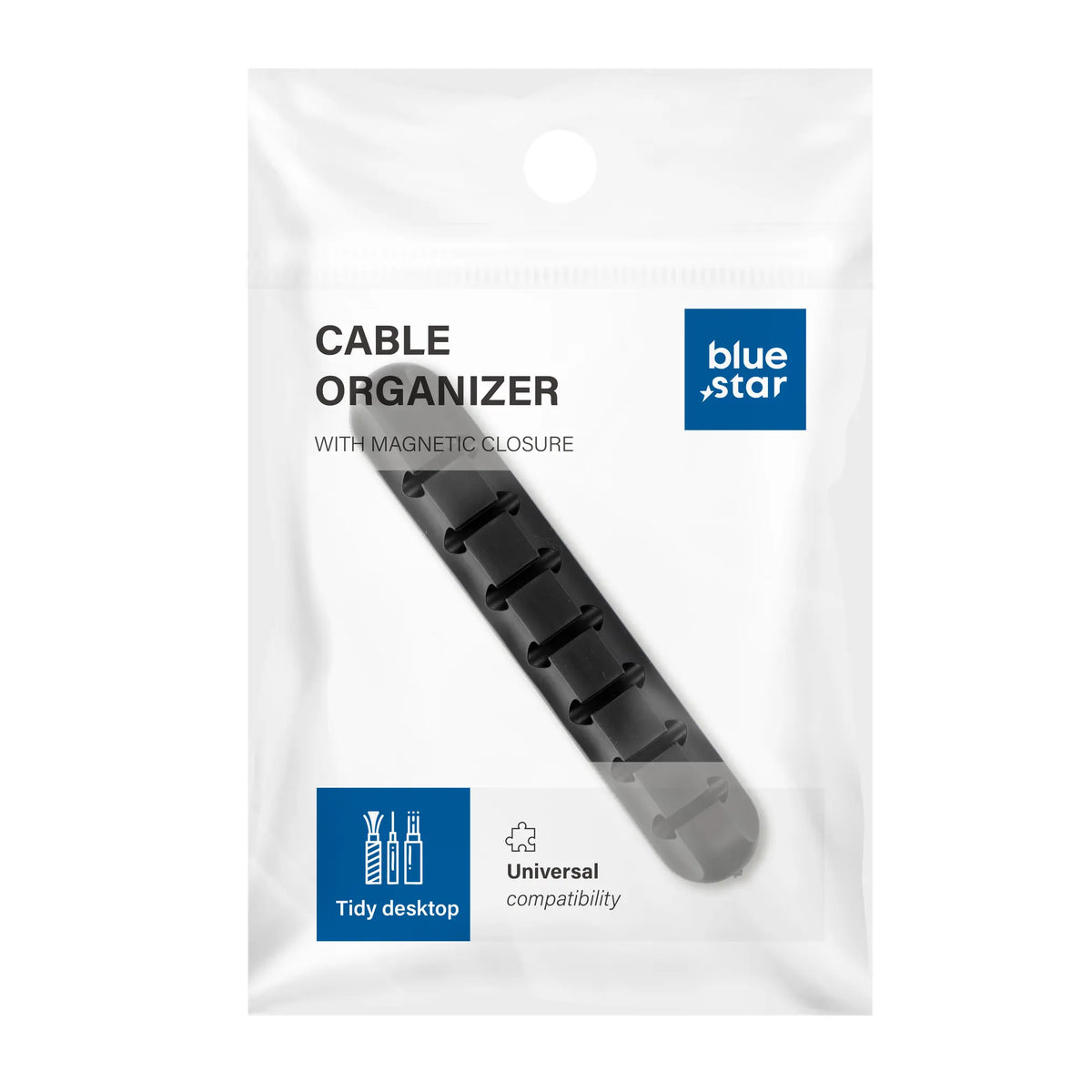 Blue Star PJ-OCZ8 Kabelorganizer – 7 Kabel, Schwarz