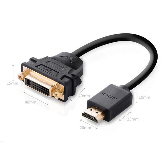 UGREEN DVI to HDMI Adapter Cable | 22cm Bi-Directional 1080P - MIZO.at