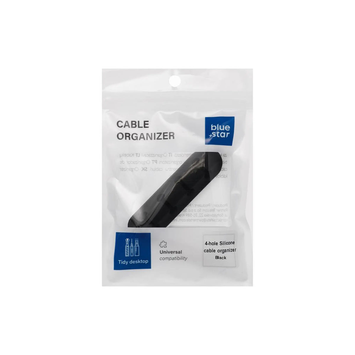 Blue Star PJ-OCZ23 Kabelorganizer – 4 Kabel, Schwarz