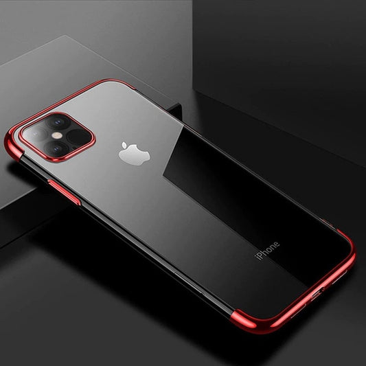 Xiaomi Mi 11 Clear Color Case | Red TPU with Electroplating Frame - MIZO.at
