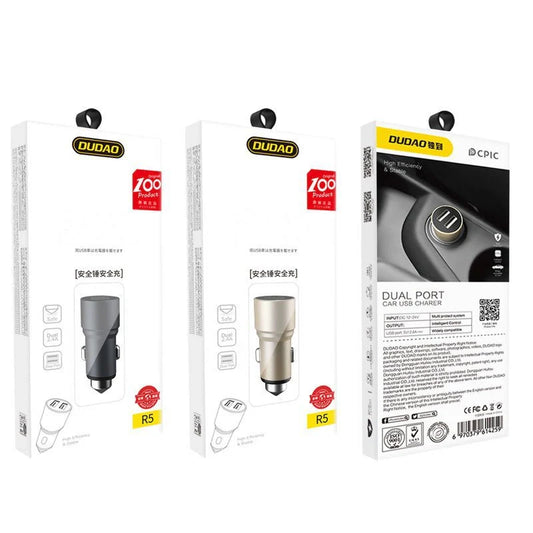 Dudao Smart Car Charger | Dual USB Fast Charging Adapter - MIZO.at