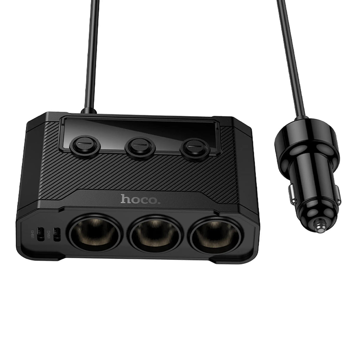 Hoco Z64 KFZ Ladegerät – 240W, 2x USB-A, 2x USB-C, Schwarz
