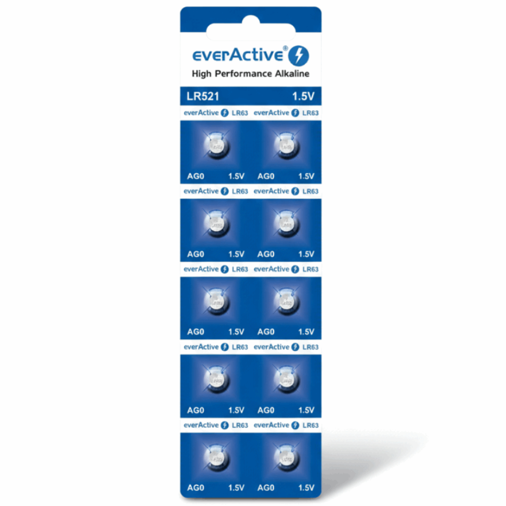 10er Pack EverActive AG0 G0 LR521 Mini Alkaline Batterien - MIZO.at