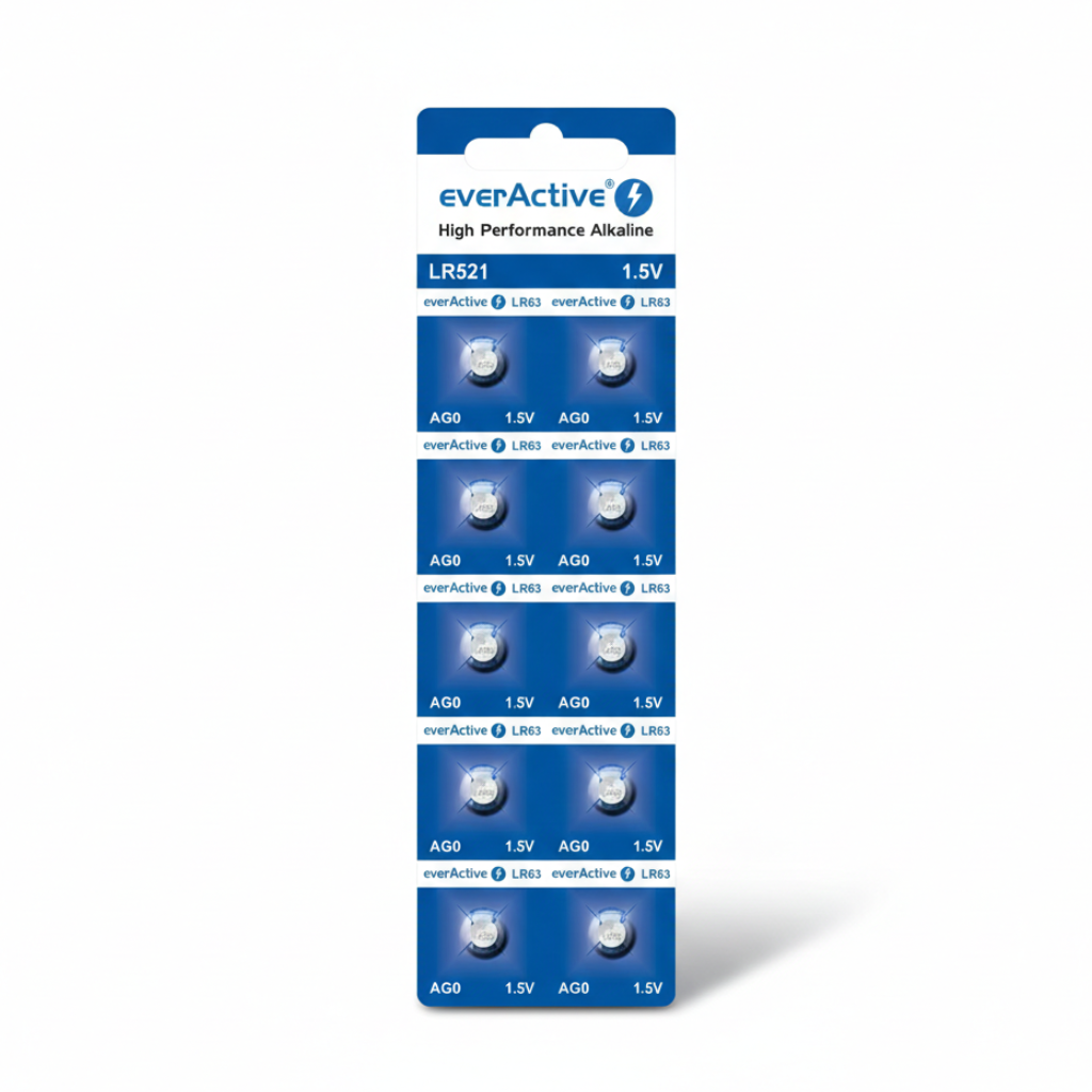 10er Pack EverActive AG0 G0 LR521 Mini Alkaline Batterien