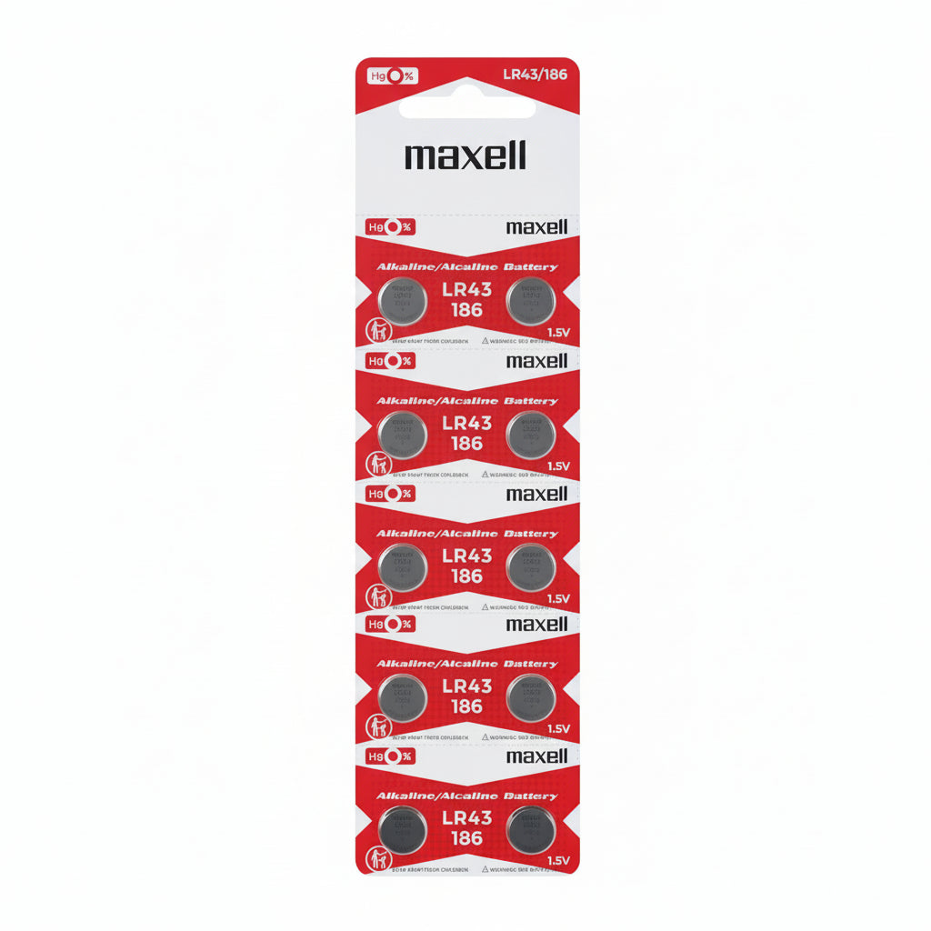 10er Pack Maxell G12 AG12 LR43 Mini Alkaline Batterien