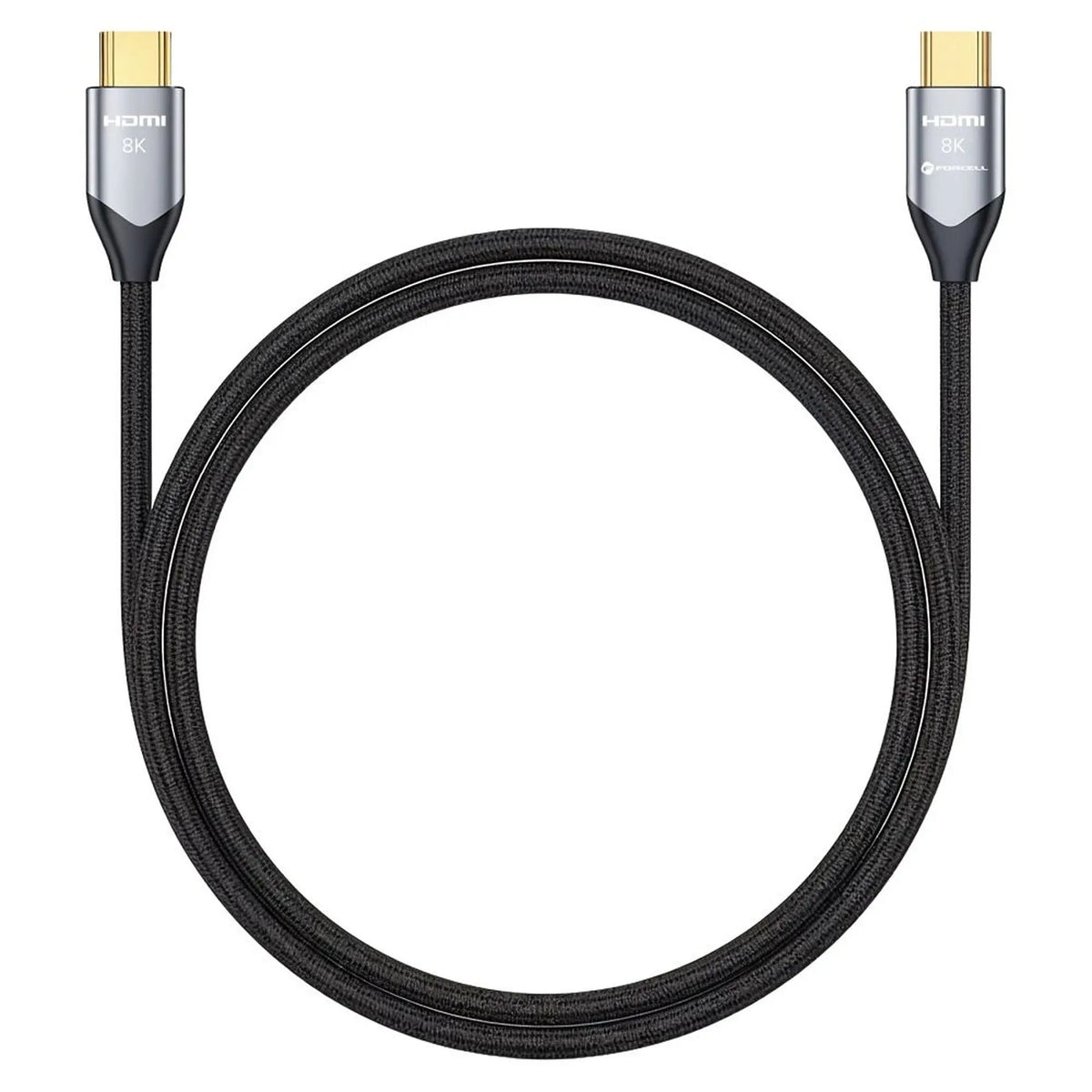 Forcell Cafule HDMI 2.1 Kabel 8K 60Hz – 1 m, Schwarz