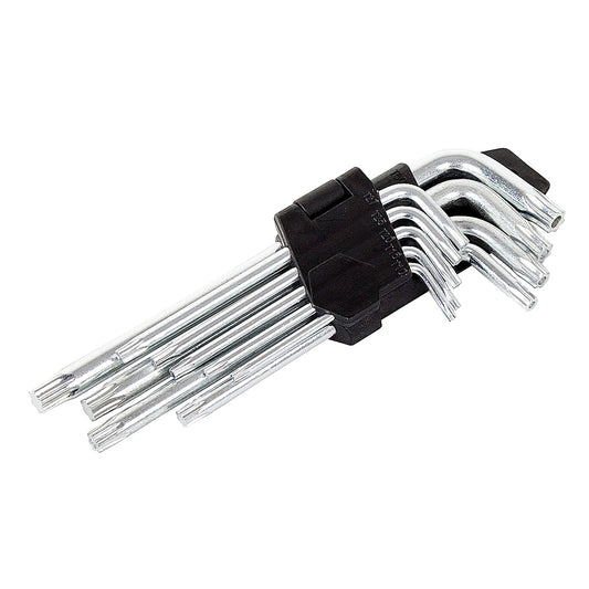 Torx-Schlüsselset 9-teilig – T10 bis T50
