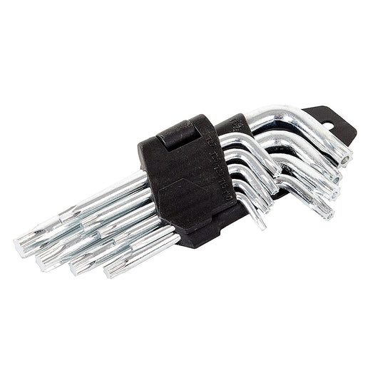 Torx-Schlüsselset 9-teilig – Kompakt, T10 bis T50