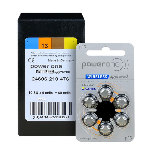 6er Pack Power One Varta Hörgerätebatterien 13 PR48 1,45 V - MIZO.at